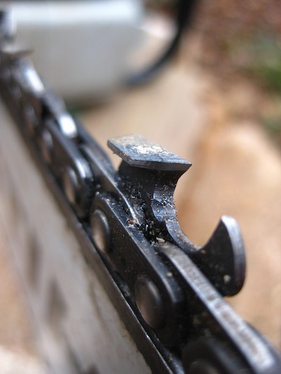 Chain on a Chainsaw which looks sharp